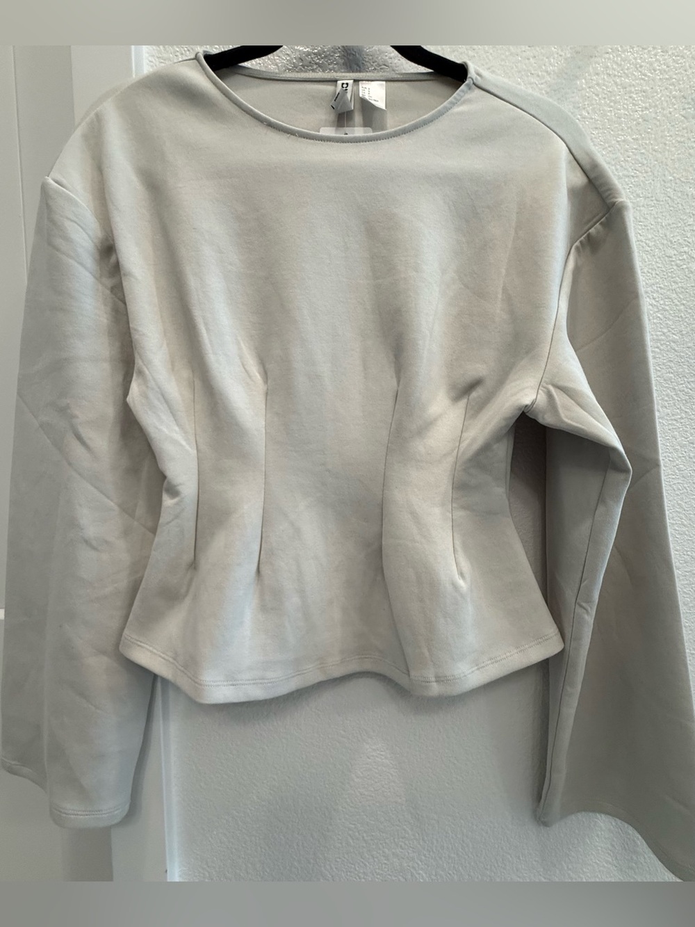 H&M cinched crew neck top
